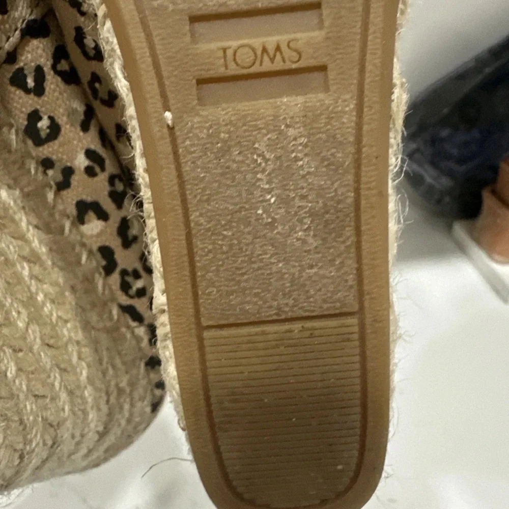 TOMS Women's Michelle Espadrille Wedge Sandal In Natural Leopard Size W 7